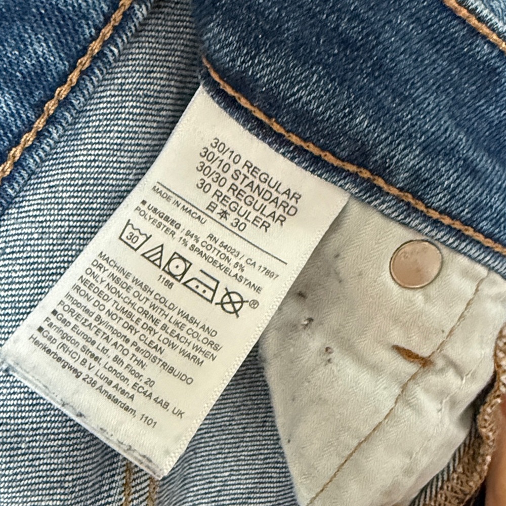 GAP Women's Vintage Slim High Rise Blue Jeans, Size 30 Regular - Picture 4 of 4